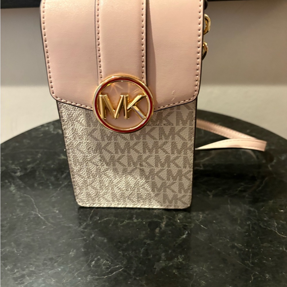 Michael Kors Blush Pink and Beige Crossbody Bag